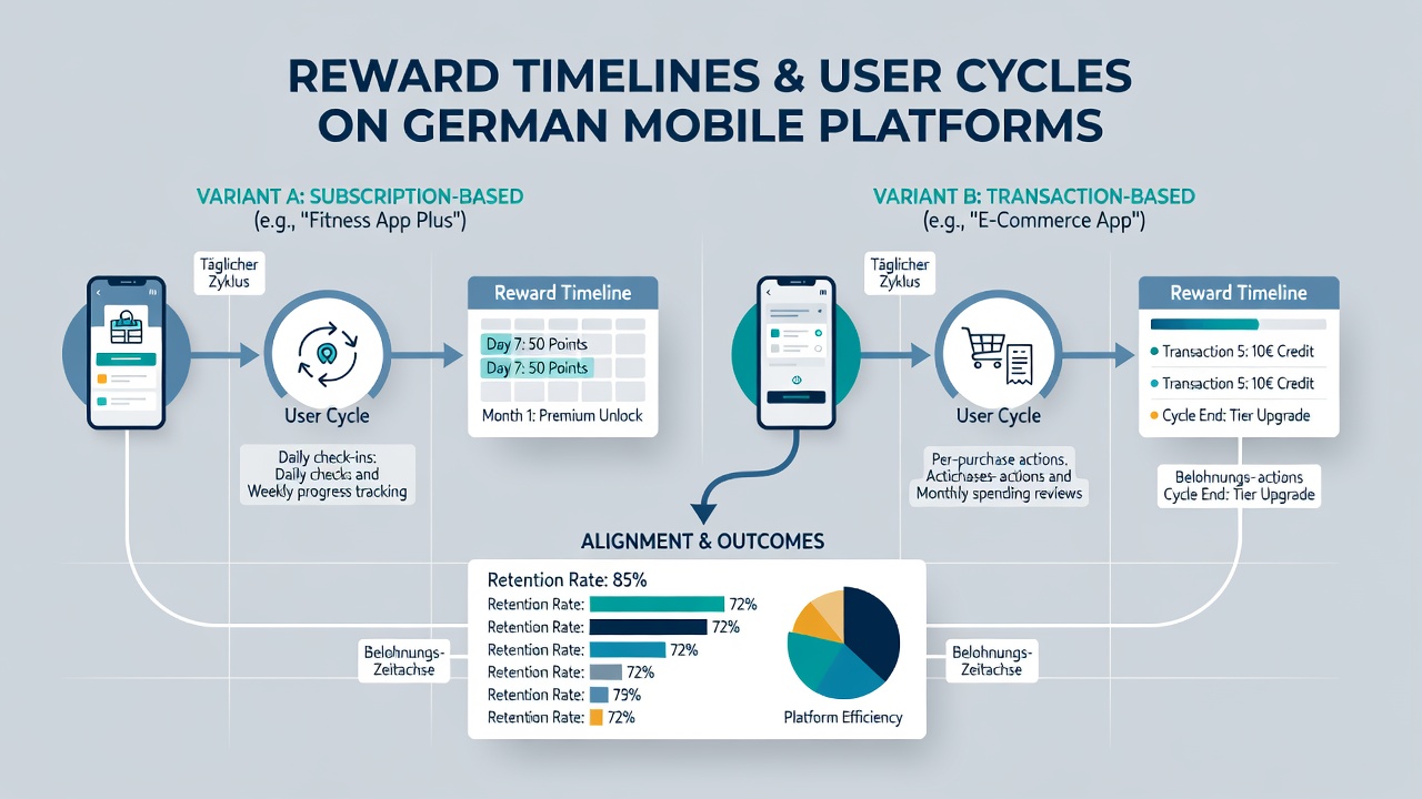 Grafik zu Nutzerzyklen und Belohnungsabstimmungen bei Tischspielen auf deutschen Mobilplattformen