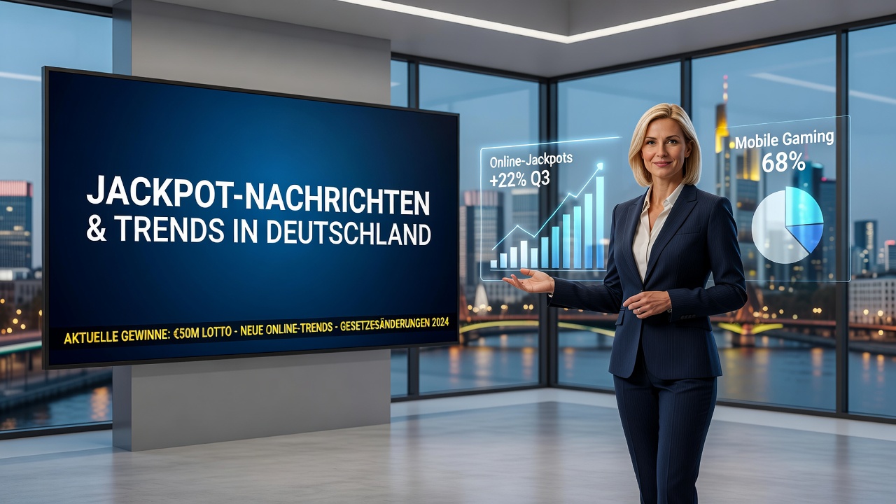 Symbolisches Bild einer glücklichen Gewinnerin mit Lotto-Zahlen vor der malerischen Bodensee-Landschaft