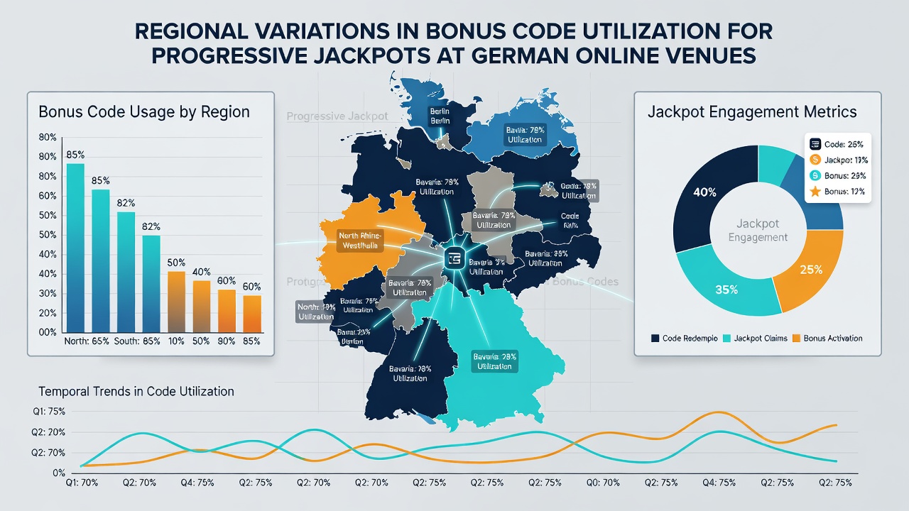 Diagramm zur Verteilung von Bonuscode-Aktivierungen für Progressive Jackpots in verschiedenen deutschen Regionen